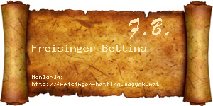 Freisinger Bettina névjegykártya